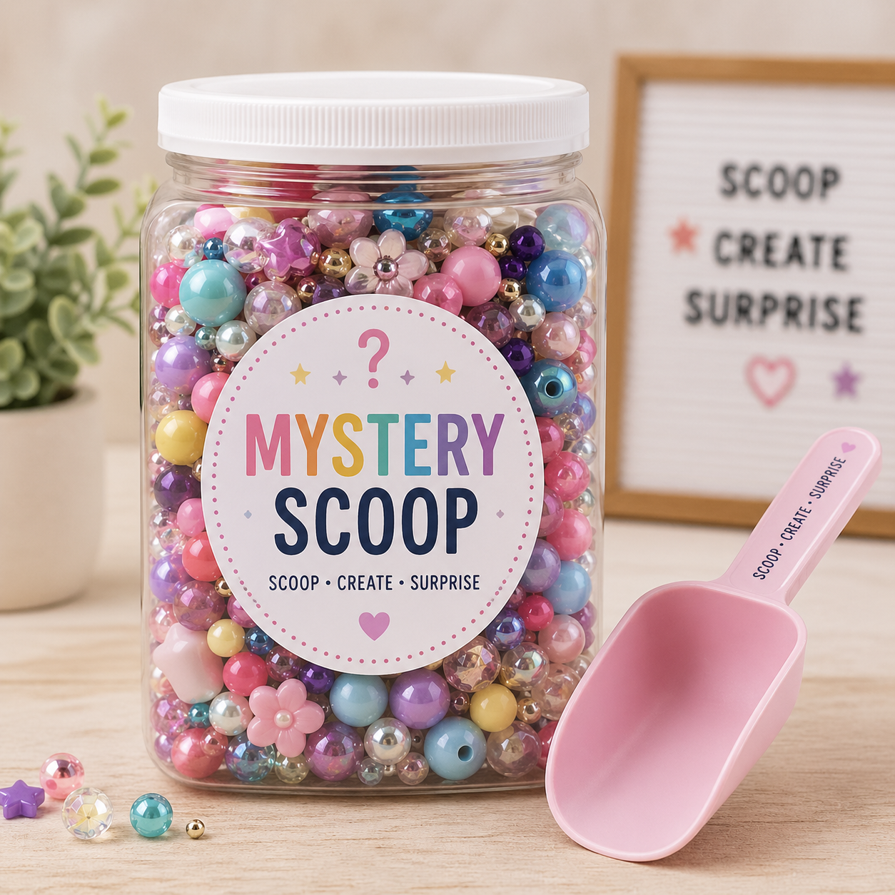 5 scoops + 5 mystery wheel spins